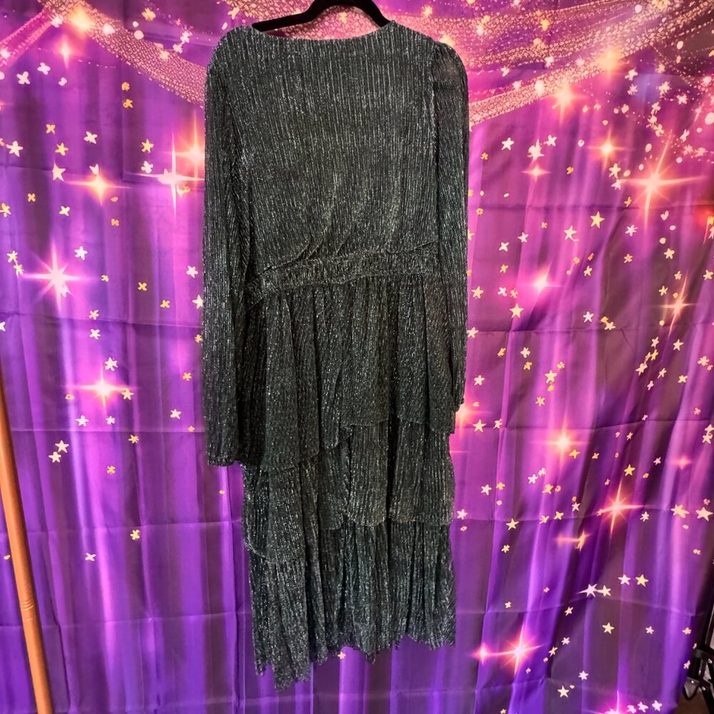 Maurices - Glittering Midi Dress - Green - 1x - NWT - Picture 5 of 7
